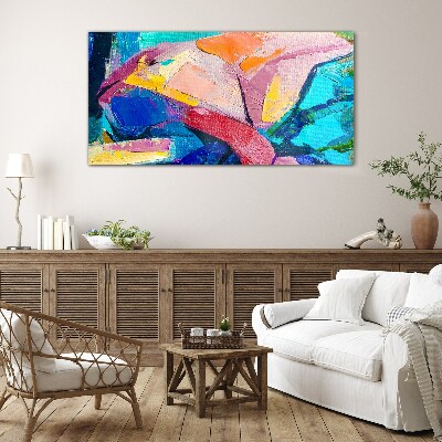 Glasbild Farben in Bewegung