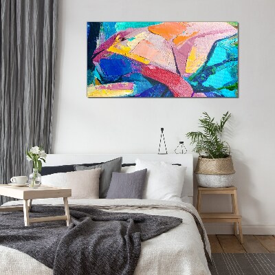 Glasbild Farben in Bewegung
