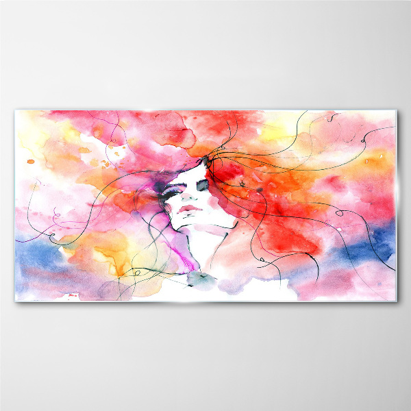 Glasbild Ein farbenfrohes Spiegelbild der Emotionen