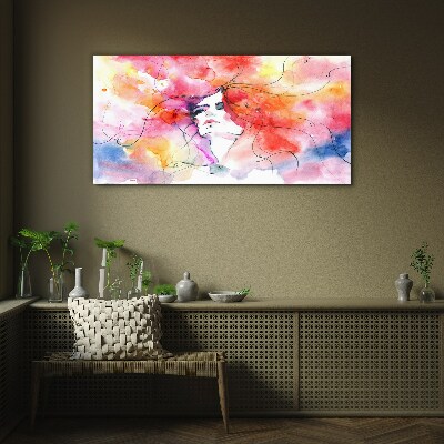 Glasbild Ein farbenfrohes Spiegelbild der Emotionen