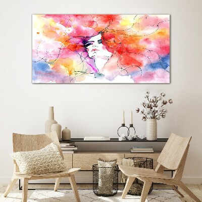 Glasbild Ein farbenfrohes Spiegelbild der Emotionen