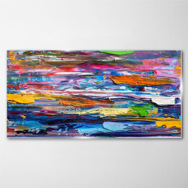 Glasbild Bunte abstrakte Landschaft