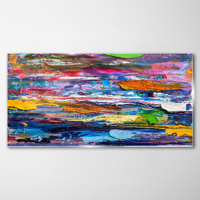 Glasbild Bunte abstrakte Landschaft