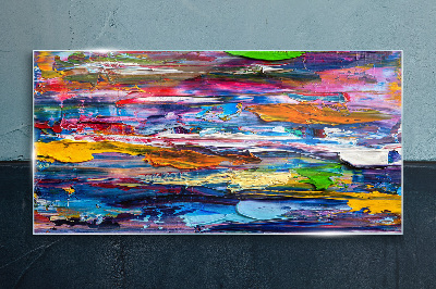 Glasbild Bunte abstrakte Landschaft
