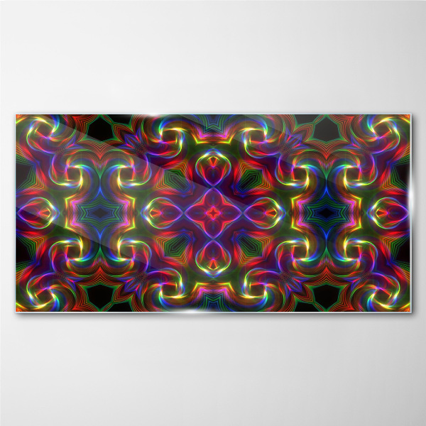 Glasbild Ein buntes Mosaik aus Lichtmustern