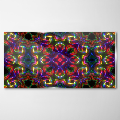 Glasbild Ein buntes Mosaik aus Lichtmustern