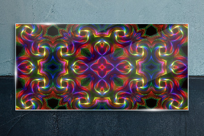 Glasbild Ein buntes Mosaik aus Lichtmustern