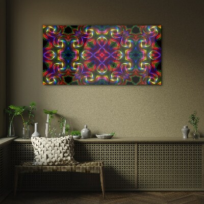 Glasbild Ein buntes Mosaik aus Lichtmustern