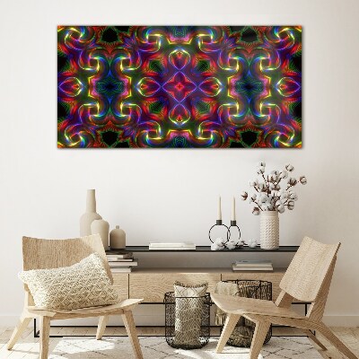 Glasbild Ein buntes Mosaik aus Lichtmustern