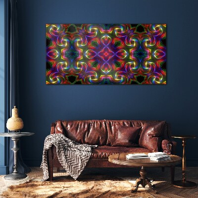 Glasbild Ein buntes Mosaik aus Lichtmustern