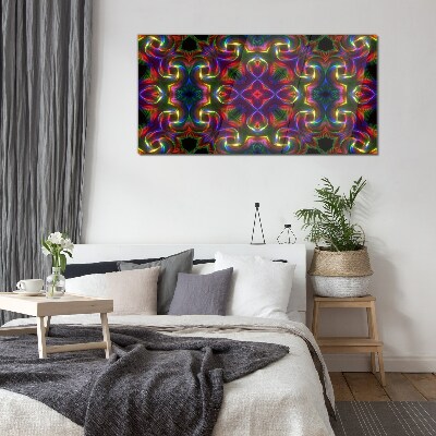 Glasbild Ein buntes Mosaik aus Lichtmustern