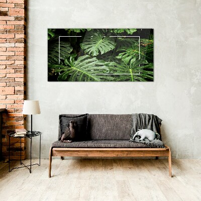 Glasbild Grüner Dschungel