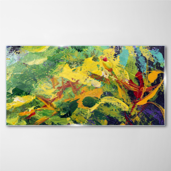 Glasbild Tropische Farbexplosion
