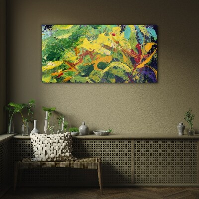 Glasbild Tropische Farbexplosion
