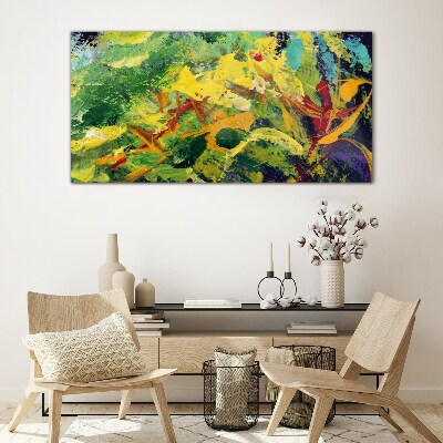 Glasbild Tropische Farbexplosion