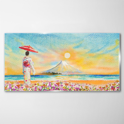 Glasbild Ein ruhiger Morgen am Meer