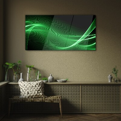 Foto auf glas Grüne Energiewellen