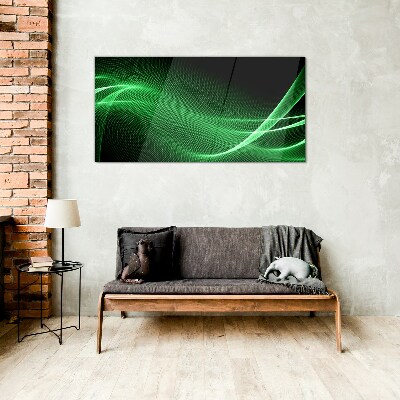 Foto auf glas Grüne Energiewellen