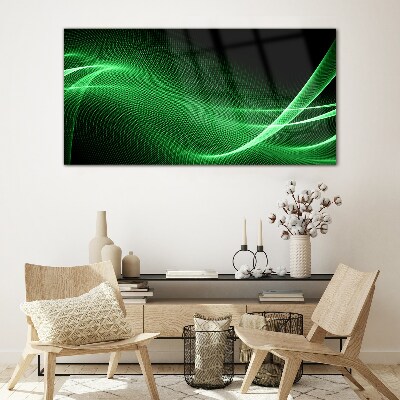 Foto auf glas Grüne Energiewellen