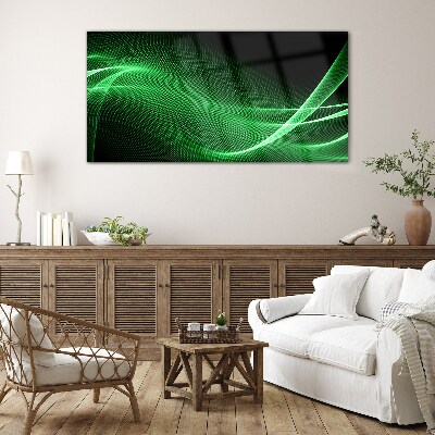 Foto auf glas Grüne Energiewellen