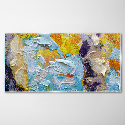 Glasbild Abstrakte Farbexplosion