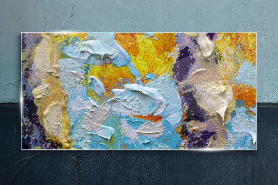 Glasbild Abstrakte Farbexplosion