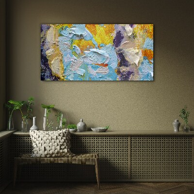 Glasbild Abstrakte Farbexplosion