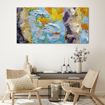 Glasbild Abstrakte Farbexplosion