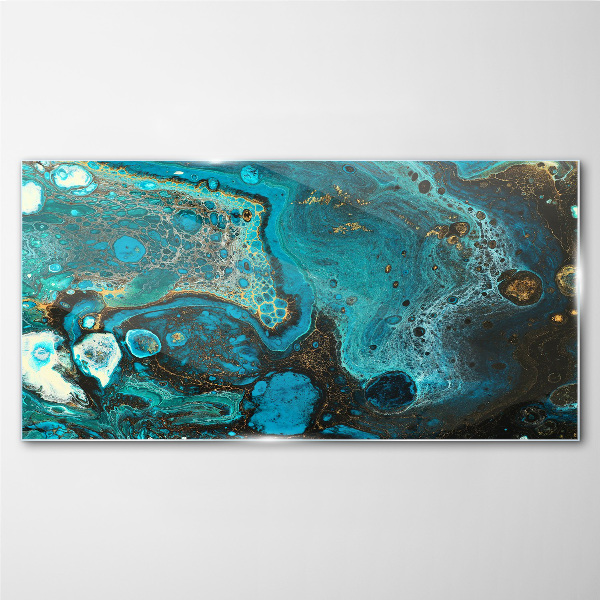 Glasbild Ozeanwirbel aus Farben
