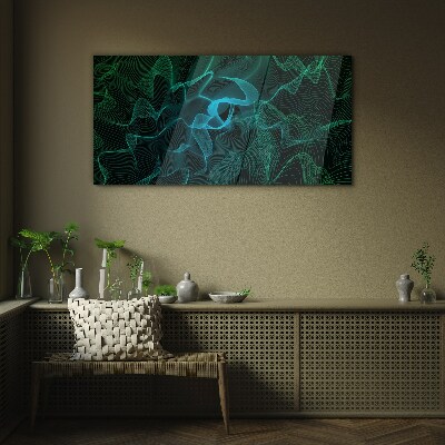 Glasbild Wellen und Linien in Bewegung