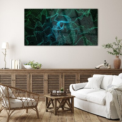 Glasbild Wellen und Linien in Bewegung