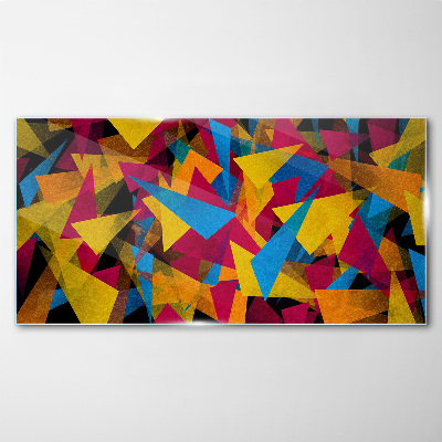 Glasbild Bunte Geometrien in Bewegung
