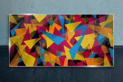 Glasbild Bunte Geometrien in Bewegung