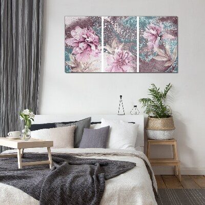 Glasbild Ein floraler Traum in Pastelltönen