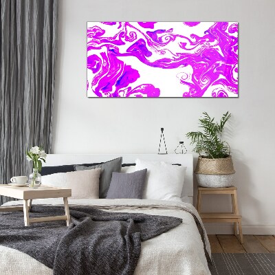 Foto auf glas Lila Wirbel auf weißem Hintergrund