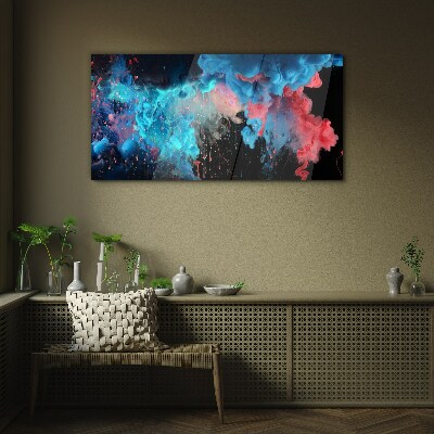 Bild auf glas drucken Bunte Wolken in Bewegung