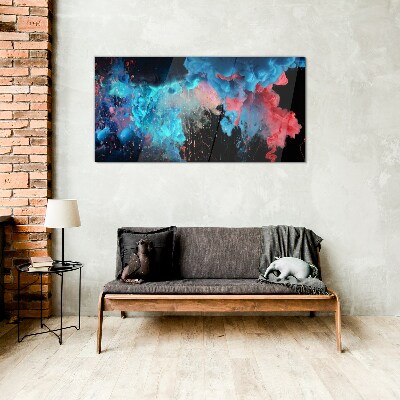 Bild auf glas drucken Bunte Wolken in Bewegung