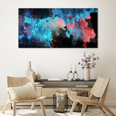 Bild auf glas drucken Bunte Wolken in Bewegung