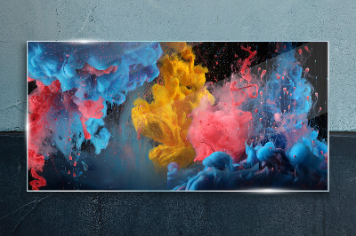 Glasbild Bunte Explosionen der Emotionen