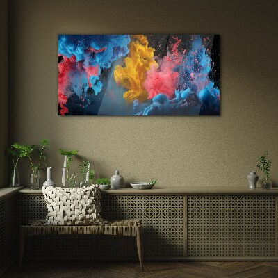 Glasbild Bunte Explosionen der Emotionen