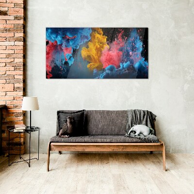 Glasbild Bunte Explosionen der Emotionen