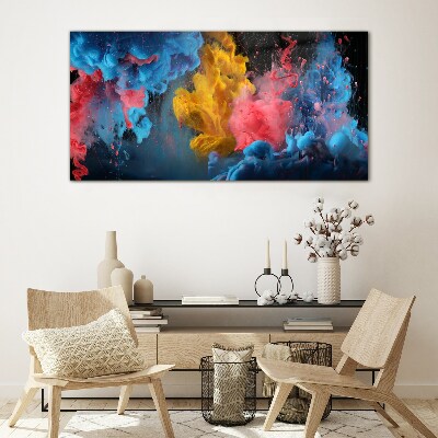 Glasbild Bunte Explosionen der Emotionen
