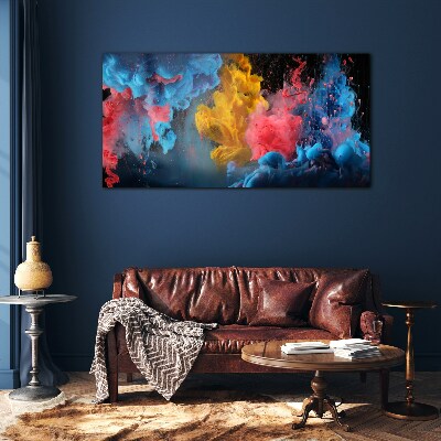 Glasbild Bunte Explosionen der Emotionen