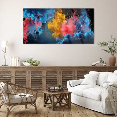 Glasbild Bunte Explosionen der Emotionen