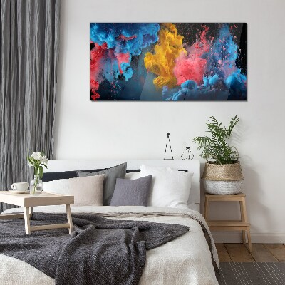 Glasbild Bunte Explosionen der Emotionen