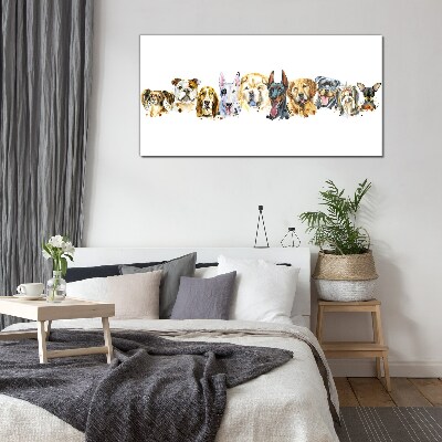 Glasbild Moderne Tierhunde