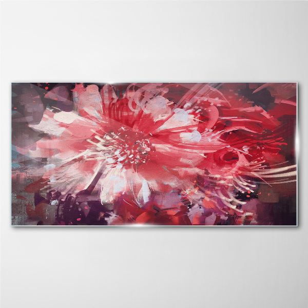 Bild auf glas Lila Blumen im abstrakten Stil