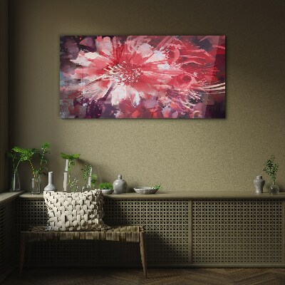 Bild auf glas Lila Blumen im abstrakten Stil