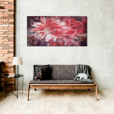Bild auf glas Lila Blumen im abstrakten Stil