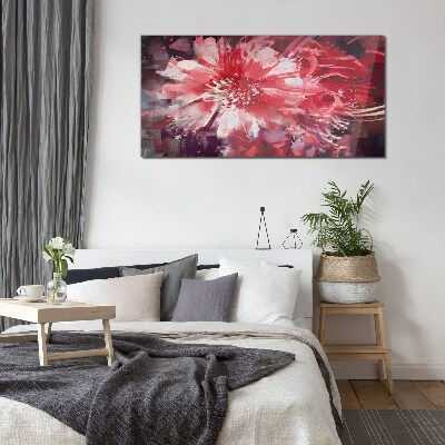 Bild auf glas Lila Blumen im abstrakten Stil